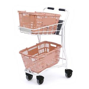 アルミカート ＡＣ−７０５MA　買い物かご2個付き　ショッピングカート　買い物カート　業務用　　カート　シルバーカート　