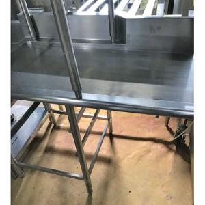 中古】 業務用 ステンレス クリーンテーブル BG付 幅1115×奥行700×高