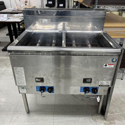 【業界最長1年保証】ガス二槽フライヤー 北沢産業 KFE-80-S 都市ガス 業務用 中古/送料別途...