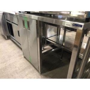 送料別】☆タニコー ステンレス製 トレイディスペンサー付き 収納庫