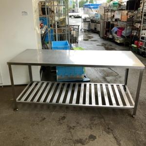 【中古】作業台 BGなし 幅1800×奥行750×高さ800 【送料別途見積】【業務用】【熊本店在庫】
