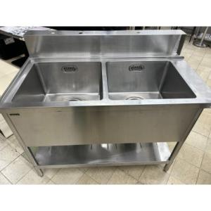 新品 [組立式] 業務用 水切り付 2槽シンク（流し台