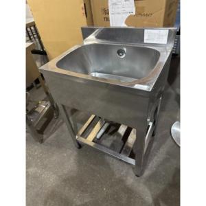【中古】一槽シンク BGあり 幅600×奥行450×高さ800 【送料別途見積】【業務用】