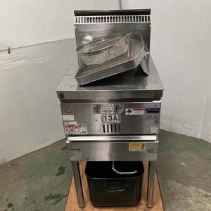 【中古】一槽ガスフライヤー 16L マルゼン MGF-CE16 幅450×奥行600×高さ800 都市ガス 【送料別途見積】【業務用】【姫路店在庫】