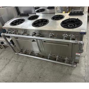 業務用/新品】【マルゼン】ガスレンジ 5口 コンベクションオーブン RGR
