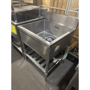 【中古】一槽シンク BGあり 幅650×奥行650×高さ800 【送料別途見積】【業務用】