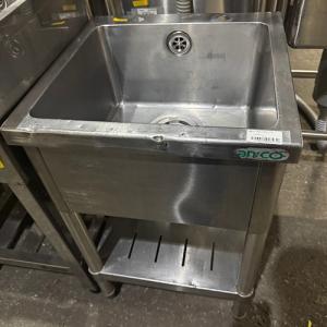中古】業務用 ステンレス 1槽 シンク W45 D60 H84cm 厨房 槽内寸W35D42