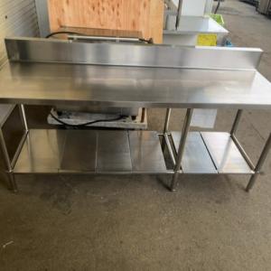 【中古】作業台 BGあり 幅1800×奥行600×高さ800 【送料別途見積】【業務用】【熊本店在庫】