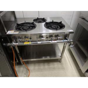 業界最長1年保証】【中古】ガステーブル 3口 外管 タニコー NT0921 幅 