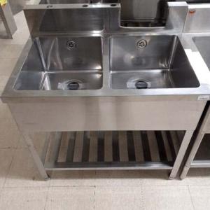 LIXIL（リクシル） 業務用シンク 業務用流し台 屋内用 ステンレス 二槽