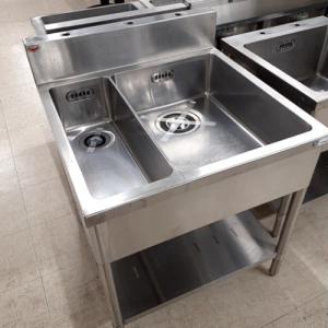 ステンレス 3槽シンク 1500×600×800 3層流し台 中古厨房/24K3011Z : 得