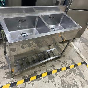 送料無料 BG無ステンレス2槽シンク 600×450 アウトレット EN2S-6045