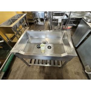 二槽シンク ダスト付き BGあり 業務用 中古/送料別途見積 : 業務用厨房