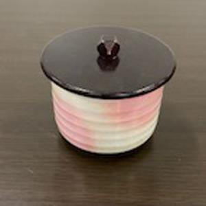 【中古】ピンク吹飯器蓋付(10個セット) 幅102×奥行102×高さ75 【送料無料】【業務用】