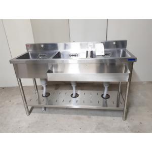 新品 [組立式] 業務用 ステンレス 3槽シンク（流し台