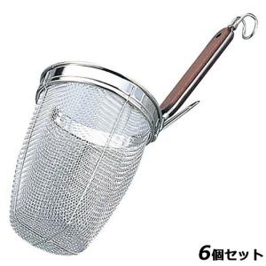 6セット】18-8 ローズ柄 うどん揚 深型 丸底 /業務用/新品/小物送料