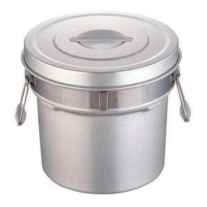 18-8 保温二重汁食缶 4点クリップ付 10L【燕三条産】昭和レトロ給食