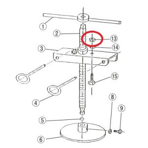 フードプロセッサー EBM 鉄 ギョーザ絞り器用 (13)ナット(メネジ止め)  EBM/業務用/新品｜tenpos