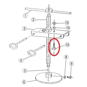 フードプロセッサー EBM 鉄 ギョーザ絞り器用 (15)ボルト(メネジ止め)  EBM/業務用/新品｜tenpos