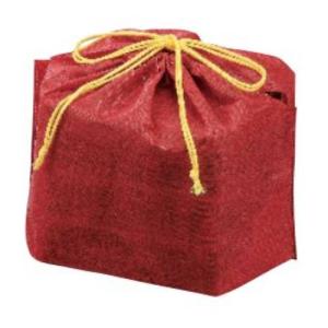 新6.5寸重用巾着袋 レッド・紐イエロー/業務用/新品/小物送料対象商品