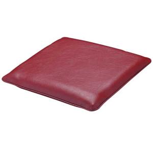 marukatsu(丸勝) 座布団 40厚390角 レザー エンジ色/幅390×奥行390×高さ40