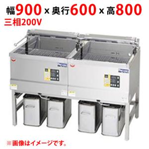 業務用/マルゼン 電気フライヤー デリカ向け MEF-DK18BW 幅900×奥行600×高さ800(mm) 三相200V 送料無料｜tenpos