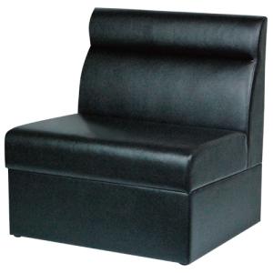 【トマトさま専用枠です♡】　黒い1人掛けソファ 業務用椅子 テンポスオリジナル ボックスソファ W600 ブラックレザー