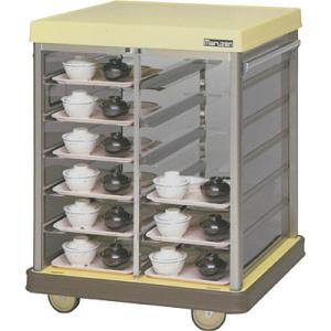 【業務用/新品】【マルゼン】病院用配膳車 トレイ差込コンパクトタイプ 6段 MHRC-24S【送料無料】