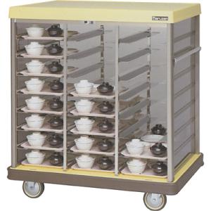 【業務用/新品】【マルゼン】病院用配膳車 トレイ差込スタンダードタイプ 9段 MHRS-54S【送料無料】