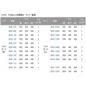 BHD-124N 【マルゼン】 調理台 引出し...の詳細画像2