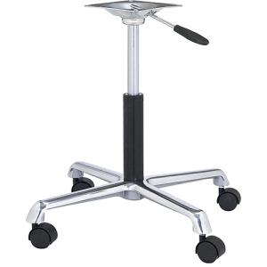 ハヤシ アルミダイキャストイス脚　キャスター付（ガス圧昇降式） ベースサイズ：A600×B440×C440×高さ555～410 品番：DC-C-600 塗装カラー：14-GC ポール：50φ/送料別