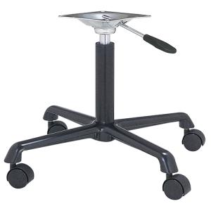 ハヤシ アルミダイキャストイス脚　キャスター付（ガス圧昇降式） ベースサイズ：A600×B440×C440×高さ555～410 品番：DC-C-600 塗装カラー：44-GC ポール：50φ/送料別