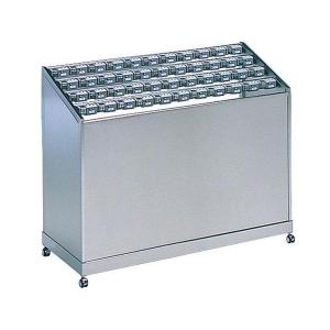 アンブラーPCX 44S 傘立て 傘 背板なし 鍵 ステンレス キャスター付 マスターキー付 傘入れ 傘立 44本立 YA-74L-SA 山崎産業 ※受注生産※ メーカー直送品