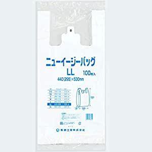 【100枚】レジ袋 LL　乳白　440×530mm　100枚　福助工業　ニューイージーバッグ LL 乳白