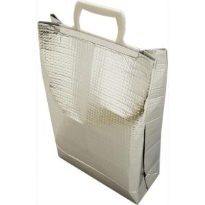 保冷バッグ アルミ保冷バッグ ミナクールパック C4Z 平袋(持ち手穴・ジップ付) LL