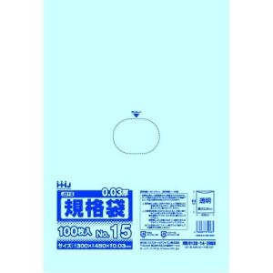 【食品検査適合】ポリ袋No.15 透明 2000枚 JS15 厚さ0.030mm×幅300mm×長さ450mm 100枚×10冊×2箱入（2000枚）｜tenpoyouhinshop