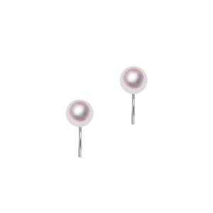 真珠 イヤリング プラチナpt900 あこや本真珠 パール 7‐7.5mm シンプル
