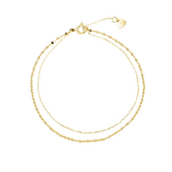 5日までクーポン K10 10金 ブレスレット エクレアチェーン2連ブレスレット レディース RIT...