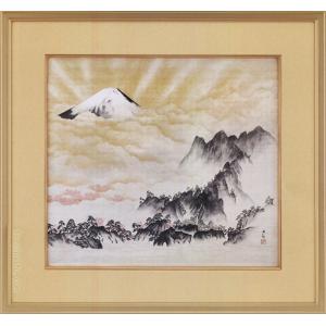 LEMONeD　横山大観 「 春之霊峰 」 彩美版 シルク　93/500 横山大観 「 蓬莱山 」 彩美版R シルクスクリーン 額装 絵画 日本画