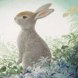 西田俊英 絵画 月の兎 送料無料 【複製】【美...の詳細画像1