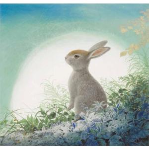 西田俊英 絵画 月の兎 送料無料 【複製】【美...の詳細画像3