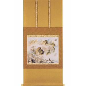 掛け軸 竹に雀 (井上秀城) 【掛軸】【一間床】【丈の短い掛軸】【花鳥