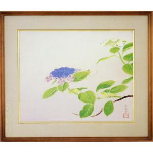 中村岳陵　絵画　八仙花　　【複製】【美術印刷】【巨匠】【変型特寸】｜tenshoudo