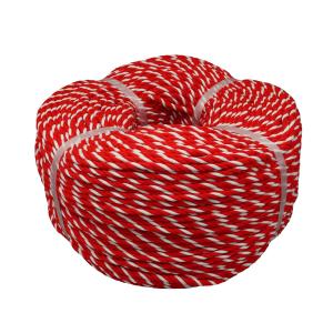 アクリルロープ紅白６ｍｍ×３００ｍ