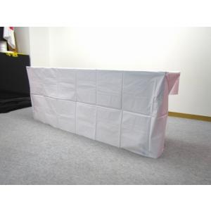 ビニールテーブルクロス（ボックスタイプ）４５０巾用−白−タレ付（５枚入）イベント