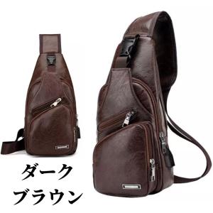 ボディバッグ 軽量 多機能 PUレザー ショル...の詳細画像4