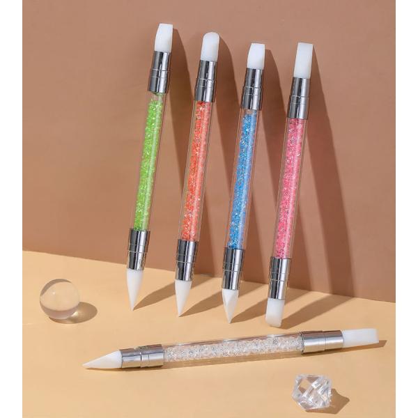 送料無料 ネイルブラシ 5本セット ジェルブラシ シリコンペン ネイル 筆 ネイルアートペン アート...