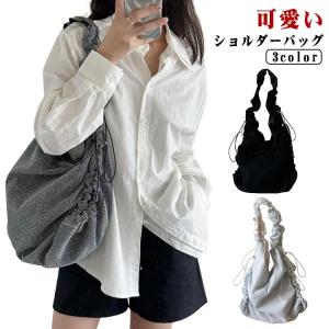 斜めがけ ショルダーバッグ ギャザーハンドルバッグ くしゅくしゅ マザーズバッグ バッグ フリル ギャザー ワンショルダー トートバッグ バッグ ショ