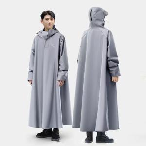 メンズ 雨具 通学 ロング丈 レインコート 軽...の詳細画像4