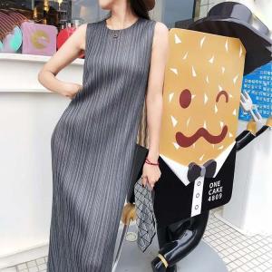 レディース ノースリーブ プリーツワンピ ワン...の詳細画像1